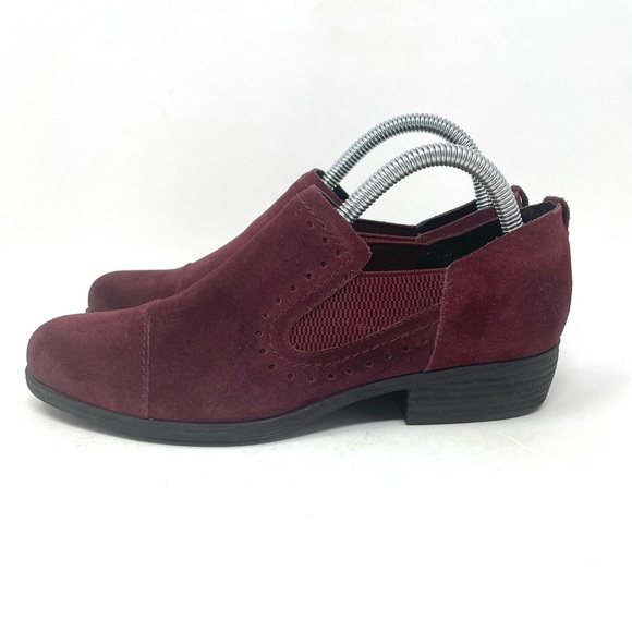 Korks‎ Leather Slip Ons Suede Maroon Womens 7.5 - Picture 4 of 8